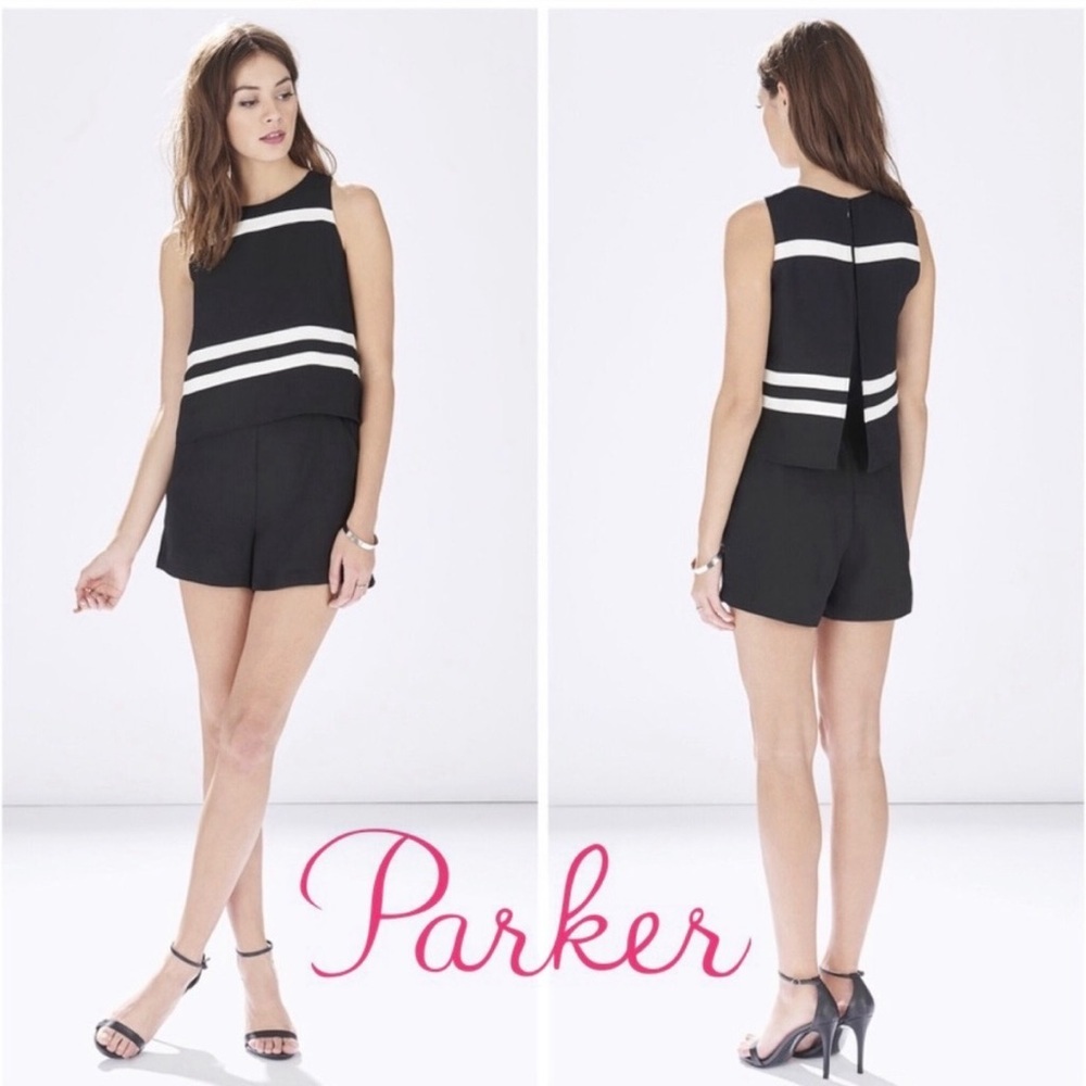 Parker | Amor Black/White Stripe Romper